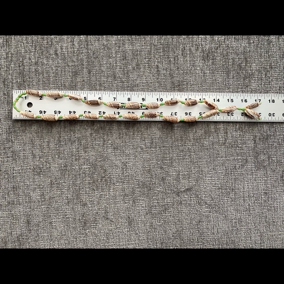 COPY - Olive Sea Shell Necklace with Green and Gold Beads - Picture 11 of 15